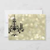 Sparkly Gold Chandelier RSVP (Achterkant)