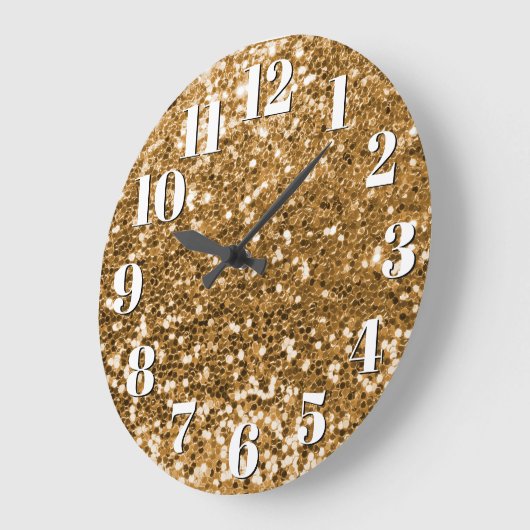 Sparkly Gold Chunky Glitter Grote Klok (Hoek)