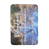 Sparkly Gold Coach-foto van succesvolle vrouwelijk Badmat (Voorkant Verticaal)