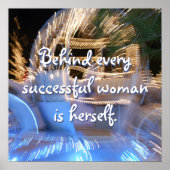 Sparkly Gold Coach-foto van succesvolle vrouwelijk Poster (Voorkant)