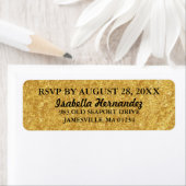 Sparkly Gold Elegant RSVP Retouradres Labels (Insitu)