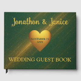 Sparkly Gold en Green Mystical Gastenboek