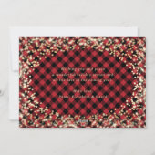 Sparkly Gold en Red Buffalo met kerstkaarten Feestdagenkaart (Achterkant)