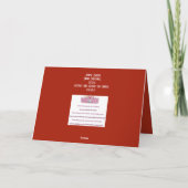 Sparkly gold en rood wenskaart bedankkaart (Achterkant)