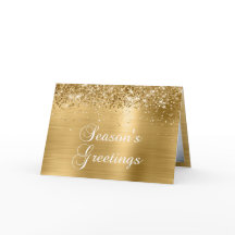 Sparkly Gold Familie Foto Seizoen Groeten