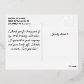 Sparkly Gold Glitter Black 40th Birthday Hartelijk Folie Uitnodiging Briefkaart (Achterkant)