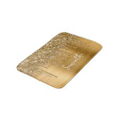 Sparkly Gold Glitter Drips Glam Naam Badmat (Gekanteld)