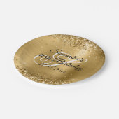 Sparkly Gold Glitter en Folie 30e verjaardag Papieren Bordje (Gekanteld)