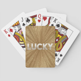Sparkly Gold Glitter Lucky Card Deck Pokerkaarten