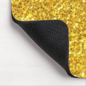Sparkly Gold Glitter Muismat (Hoek)