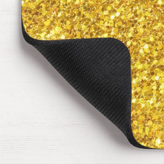 Sparkly Gold Glitter Muismat (Hoek)