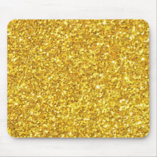 Sparkly Gold Glitter Muismat