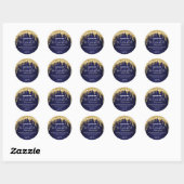 Sparkly Gold Glitter Navy Blue Body Butter Labels (Vel)