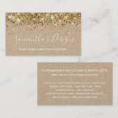 Sparkly Gold Glitter Online Store Kraft Visitekaartje (Voorkant / Achterkant)