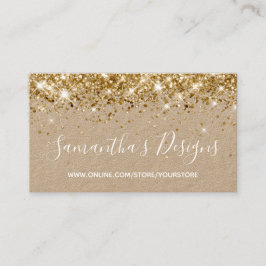 Sparkly Gold Glitter Online Store Kraft Visitekaartje