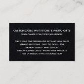 Sparkly Gold Glitter Online Store Premium Black Visitekaartje (Achterkant)