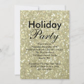 Sparkly Gold Holiday Corporate Invitation Kaart (Voorkant)
