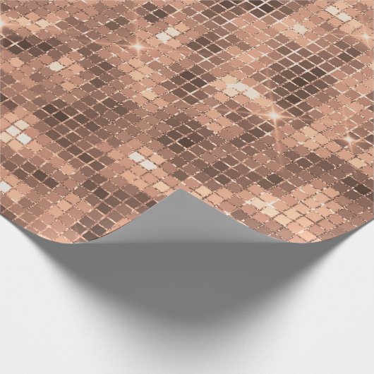 Sparkly Gold Luxury Sparkle Girly Sequins Party Cadeaupapier (Hoek)