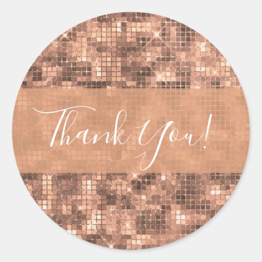 Sparkly Gold Luxury Sparkle Girly Sequins Party Ronde Sticker (Voorkant)