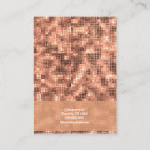 Sparkly Gold Luxury Sparkle Girly Sequins Visitekaartje (Achterkant)