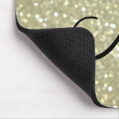 Sparkly Gold Monogram Muismat (Hoek)