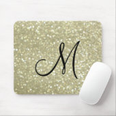 Sparkly Gold Monogram Muismat (Met muis)