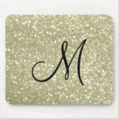 Sparkly Gold Monogram Muismat (Voorkant)