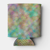 Sparkly Gold Rainbow Lights Chevron Pattern Blikjeskoeler (Voorkant)
