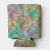 Sparkly Gold Rainbow Lights Chevron Pattern Blikjeskoeler (Achterkant)