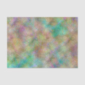 Sparkly Gold Rainbow Lights Chevron Pattern Tissuepapier (Voorkant)