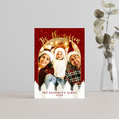 Sparkly Gold Red Tis 'Het seizoen Kerstbomen Feestdagenkaart