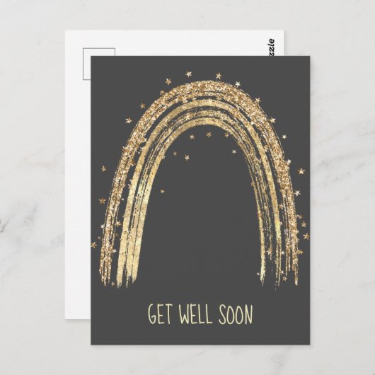 Sparkly Gold-regenboog krijgt snel weer een succes Briefkaart (Voorkant / Achterkant)