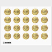 Sparkly Gold Retirement Stickers (Vel)