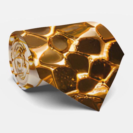 Sparkly Gold Sequin Stropdas (Opgerold)