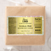 Sparkly Gold Soy Candle Labels (Insitu)