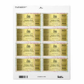 Sparkly Gold Soy Candle Labels (Full Sheet)