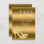 Sparkly Gold Stiletto toont de verjaardag (Voorkant / Achterkant)