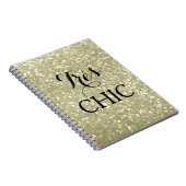 Sparkly Gold ZY CHIC Notitieboek (Rechterzijde)