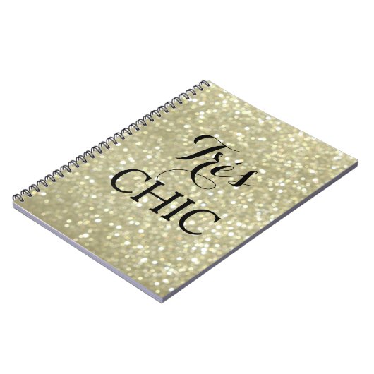 Sparkly Gold ZY CHIC Notitieboek (Linkerzijde)