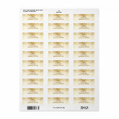 Sparkly Golden Holiday Lights Adresetiketten Etiket (Full Sheet)