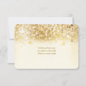 Sparkly Golden Lights Elegant RSVP Invitation Kaar (Achterkant)