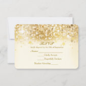 Sparkly Golden Lights Elegant RSVP Invitation Kaar (Voorkant)