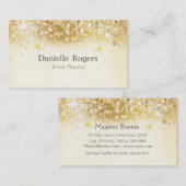 Sparkly Golden Lights Glam Elegant Visitekaartje (Voorkant / Achterkant)