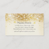 Sparkly Golden Lights Glam Elegant Visitekaartje (Achterkant)