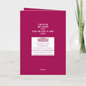 Sparkly gouden en roze wenskaart bedankkaart (Achterkant)