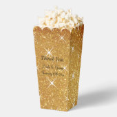 Sparkly gouden glitter bruiloft popcorn bedankdoosjes (Popped)
