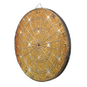 Sparkly gouden glitter dartboard ontwerp dartbord (Voorkant Rechts)