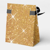 Sparkly gouden glitter ritzy bruiloft gunst doos bedankdoosjes (Achterkant)