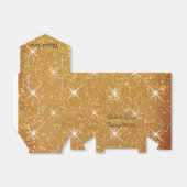 Sparkly gouden glitter ritzy bruiloft gunst doos bedankdoosjes (Uitgevouwen)