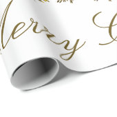 Sparkly gouden Kerstboom, maan, sterren Kerstmis Cadeaupapier (Rol Hoek)